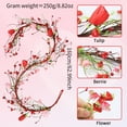 thumbnail image 3 of 62.9-Inch Valentine’s Day Tulips Heart-Shaped Berry Vine Garland – Artificial Floral Decoration for Fireplace Mantel, Staircase, Wedding, or Indoor/Outdoor Decor, 3 of 5