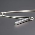 thumbnail image 4 of Collier Long Acier Inoxydable Pendentif Barre Homme, 4 of 5