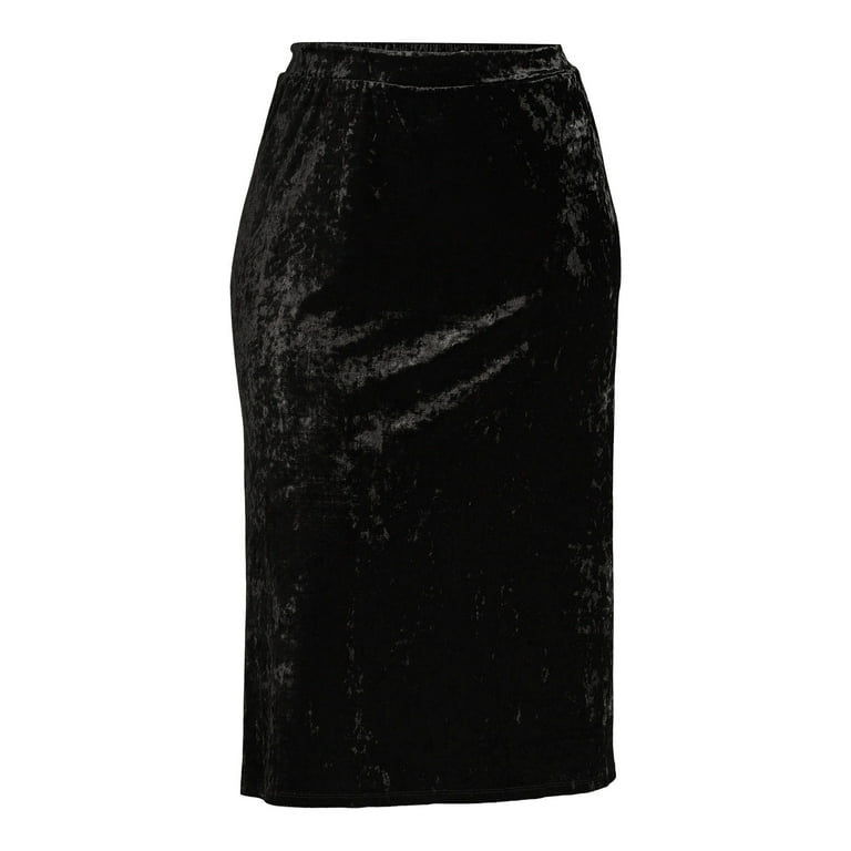 Black velvet skirt xxl online