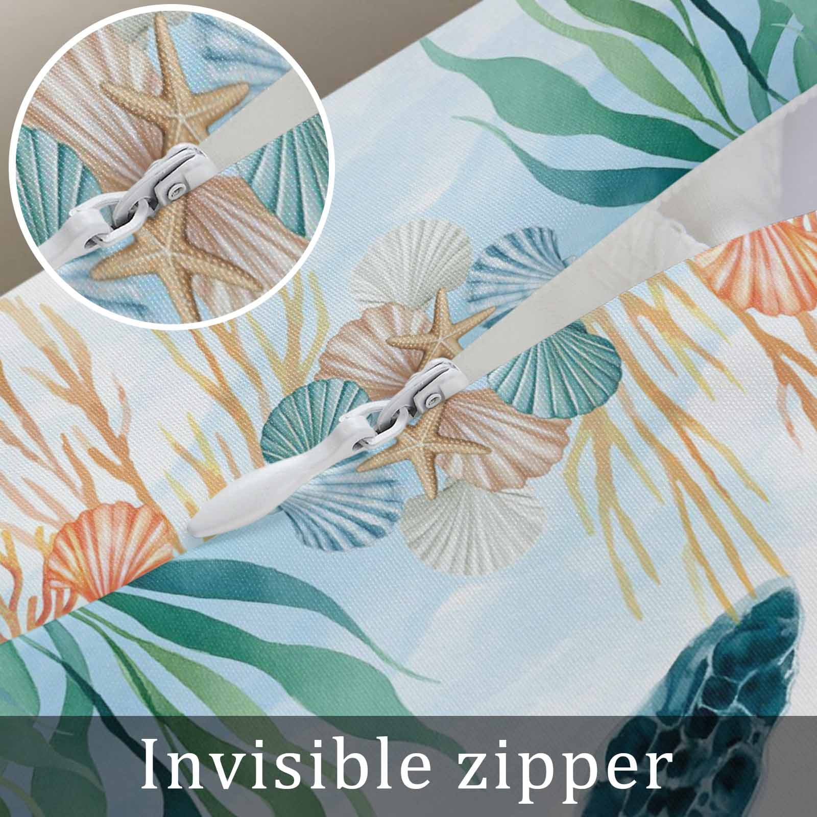 Turtle Throw Pillow Cover 24 x 36 Inch Decorative Pillow Cover Blue Ocean Coastal Nautical Compass Coral Starfish Lumbar Pillowcase Seasonal Rectangle Cushion Case for Couch Sofa Bed Living Room