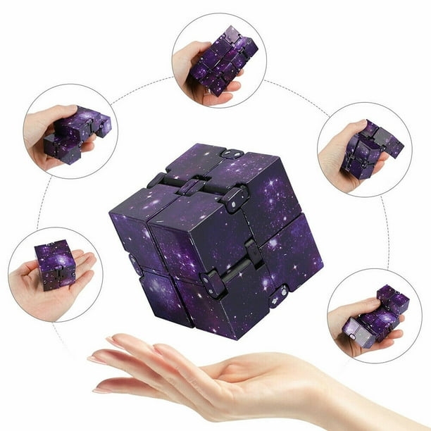 Packs Infinity Cubes Fidget Toys, Galaxy Fidget for Stress and Anxiety Relief Mini Toys, Fidget Cube Relaxing Hand-Held for Adults, Killing Time for ADD/ADHD/OCD Purple(Purple) - Walmart.com