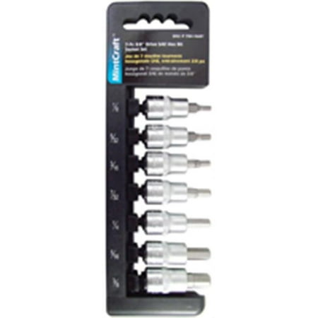 

Mintcraft TS1007S-P 7 Piece 0.38 Driver Hex Socket Set Sae