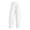 White, variant on HomeDM Women's Pants Wide Leg Casual Loose Cotton Linen Elastic Waist Trousers Blue Lounge Pants for Athletic Work Size L