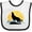 White and Black, variant on Inktastic Wolf Wilderness Mountains Moon Boys or Girls Baby Bib