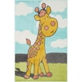 thumbnail image 2 of Unique Loom Whimsy Kids Collection Area Rug - Giraffe (5' 3" x 8' Rectangle Blue/Ivory), 2 of 9