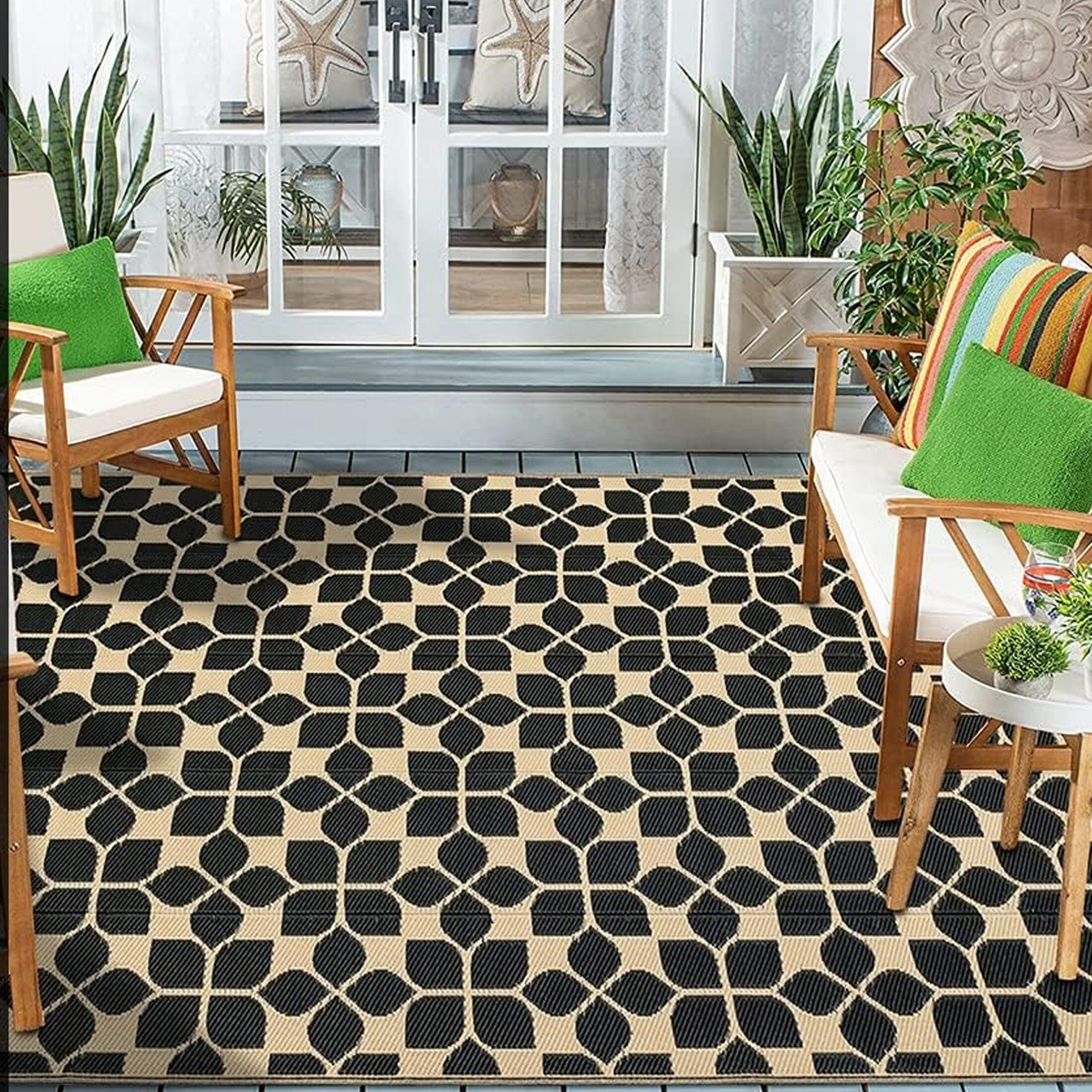 HUGEAR Outdoor Rugs on Sale Clearance 5'x8' Area Rugs Waterproof Patio