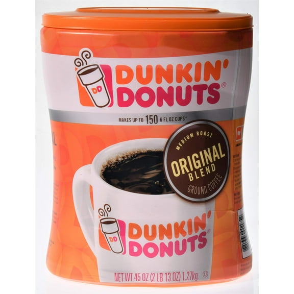 Dunkin, Donuts Original Blend Ground Coffee Medium Roast Net Wt (45 Oz), Original Blend, 45 Oz