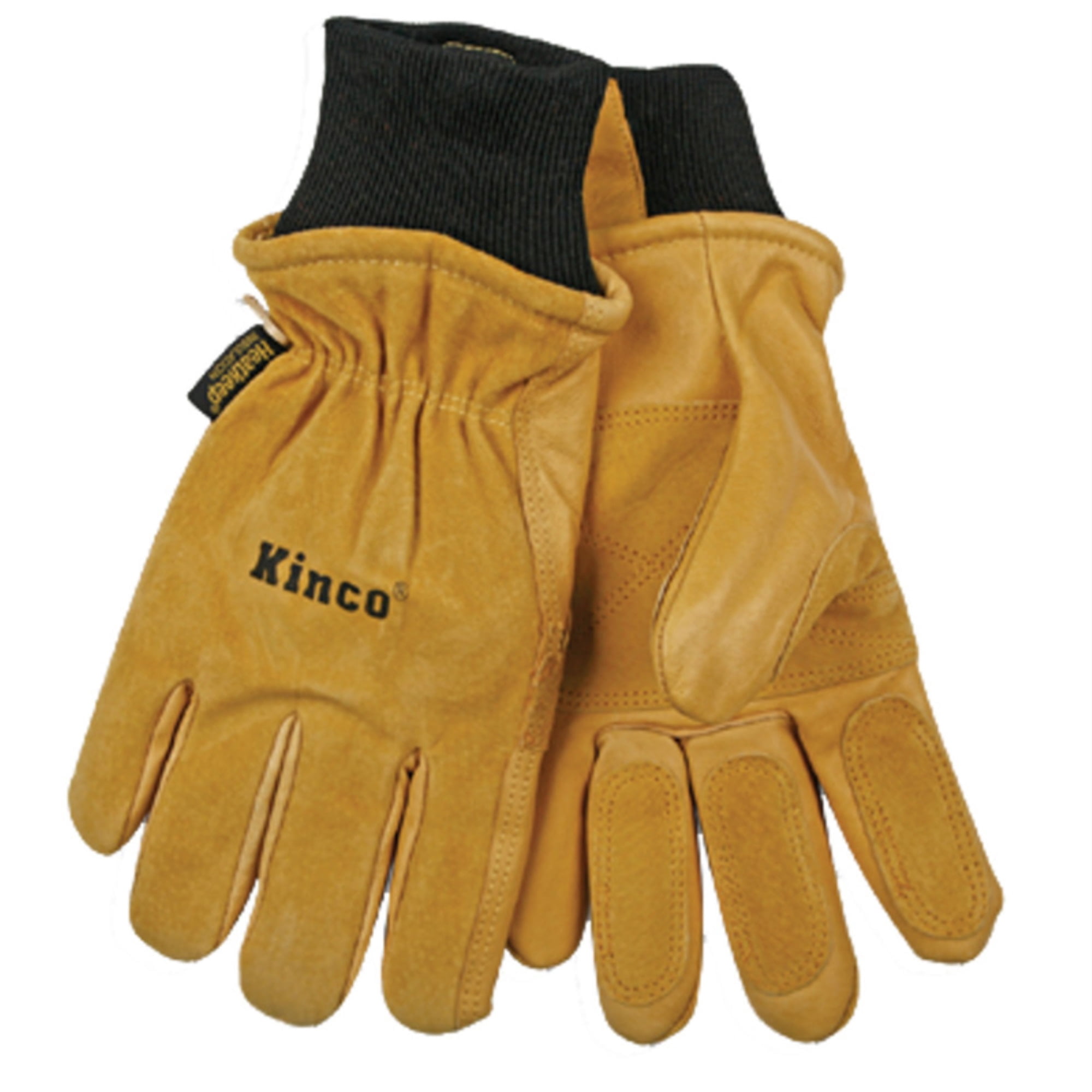901M Ski Gloves, Pigskin Leather, Reinforced Palm And Fingers, Heatkeep Thermal Lining, Medium