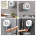 thumbnail image 5 of Film Plastique, Boîte de Rangement Jetable pour Couvercles Alimentaires, Sac de Conservation Mural Réutilisable, Boîte de Rangement pour Bouchons de Douche, 20 * 20 * 8.5cm (Blu), 5 of 5