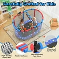 thumbnail image 4 of 60" Toddler Trampoline for Kids with Basketball Hoop, SHINPT Indoor Outdoor Kids Trampoline with Enclosure, Swing, Sandbag, Ring, Gymnastics Bar, Ocean Balls, Small Trampoline Gift for Boys Girls, 4 of 7