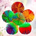 thumbnail image 3 of MasteelfCA 1 Set of 10pcs 60MM Colorful Stringy Ball Silicone Bouncing Fluffy Jugging Ball Stress Relief Ball（Colorful）, 3 of 7