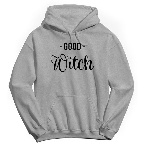Halloween Good Witch Graphic Sport Grey Men's Cotton Pullover Hoodie