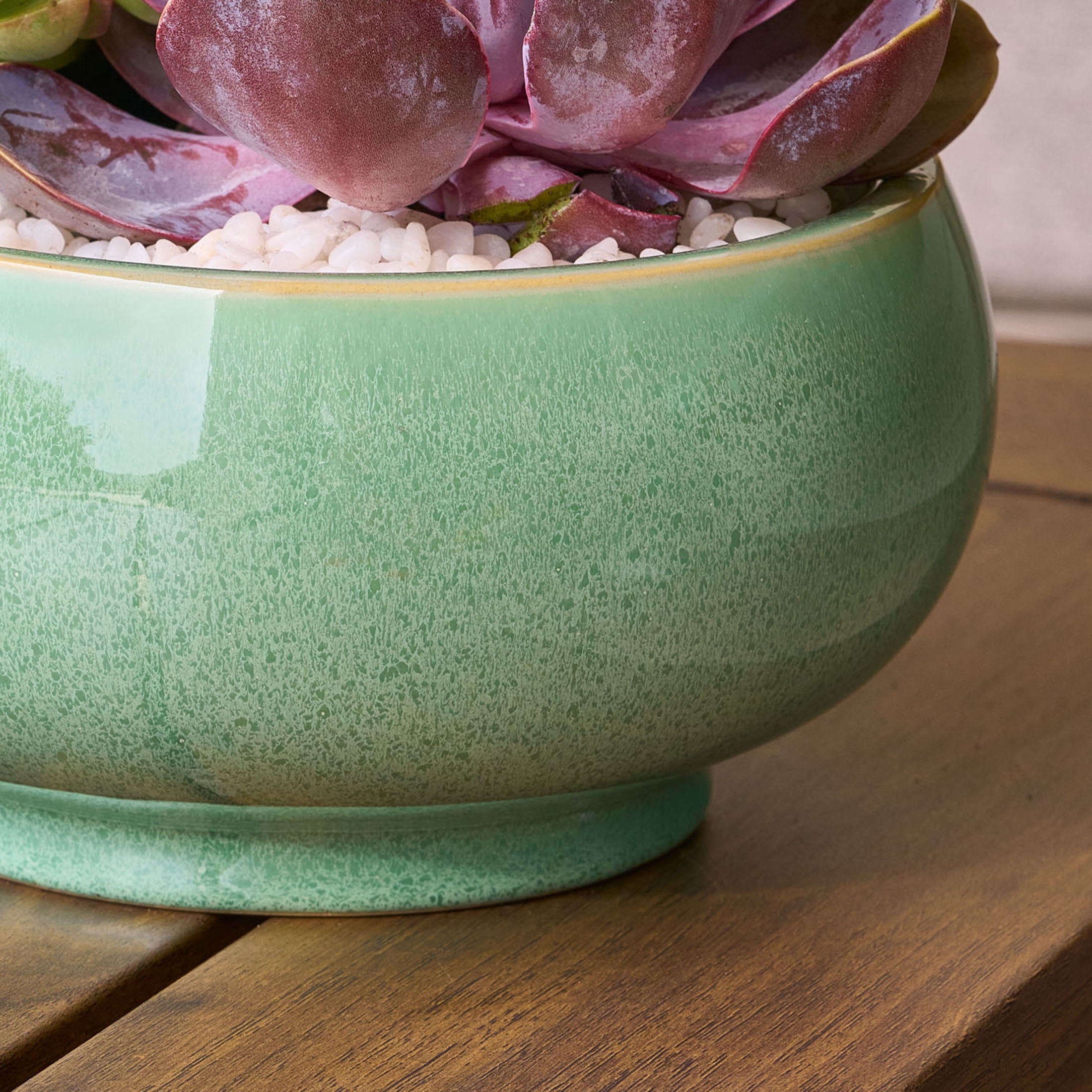 Better Homes & Gardens 7.9" Reactive Glaze Ceramic Emery Planter for Tabletops – 3.3 lbs