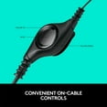 thumbnail image 5 of Logitech H390 Wired Headset, Stereo Headphones with Noise-Cancelling Microphone, USB, In-Line Controls, PC/Mac/Laptop - Black, 5 of 9