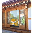 thumbnail image 2 of XMXY Japanese Doorway Curtain Noren, Orange Fox Green Forest Door Closet Curtain Panel, Room Dividers Privacy Tapestry, 34 x 56 Inches, 2 of 7