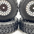 thumbnail image 4 of Vogacara RCGOFFLOW-llantas de plástico resistentes al desgaste, 4 piezas, neumáticos para llantas de control remoto 1/24, neumático Axial Kits de construcción modelo Negro, 4 of 6