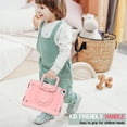 thumbnail image 6 of Kids Durable Handle Case for iPad Air 5th/4th Gen 10.9 inch, Silicone PC Heavy Duty Protection [360 Rotating Ring Stand/Adjustable Shoulder Strap] Tablet Case Cover for iPad Air 5th/4th,Rosegold, 6 of 8