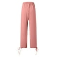 thumbnail image 4 of WILLBEST Pantalones Casuales para Mujer, Cintura Alta, Elásticos, Lisos, Pierna Ancha, Corte Holgado, Estilo Regular para Uso Diario Extra Grande, 4 of 4