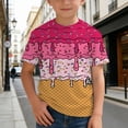 thumbnail image 2 of Angala Kids T Shirts Ice Cream Print Summer Shirts Crew Neck Short Sleeve Comfortable Casual Boys Tees Size 2-3 Years Pink, 2 of 6