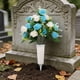 thumbnail image 1 of CaiYueKe Cemetery Flowers with Vase Artificial Flowers for Cemetery, Silk Roses Funeral Flowers for Grave, UV Resistant Sympathy Flowers for Memorial Day Mother's Day, 1 of 7
