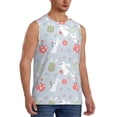 thumbnail image 2 of Fotbe Bunny cartoon with easter Men's Camiseta sin Mangas Estampada para Hombres, Playera Casual para Gimnasio, Entrenamiento, Playa-Medium, 2 of 7