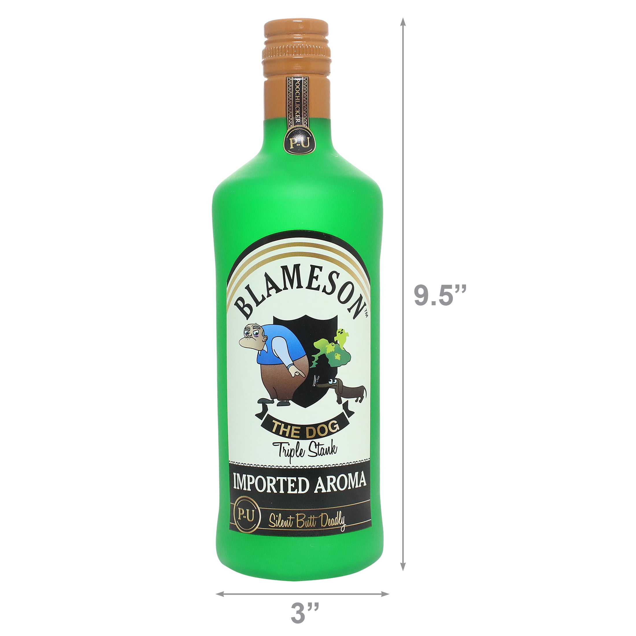 Silly Squeakers Liquor Bottle Blameson Durable Squeaky Vinyl 2-Pack Dog Toy