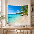 thumbnail image 5 of Palm Tree on a Turquoise Tropical Beach with Boulders, Peaceful Coastal for Beach Lovers, Ocean Wall Art, Housewarming Gift, Tapestry Wall Hanging for Bedroom and Living Room, 5 of 7