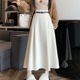 thumbnail image 3 of Falda adelgazante de cintura alta con diseño de chica picante vintage francesa Ropa de mujer Nueva temporada 2024 Vestido de longitud media de línea A, 3 of 5