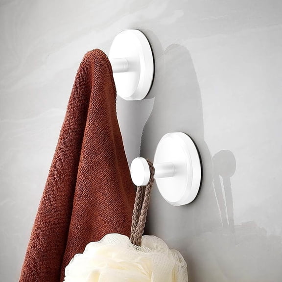 1PCS Suction Cup Hooks for Shower, Bathroom, Kitchen, Glass Door, Mirror, Tile – Loofah, Towel, Coat, Bath Robe Hook Holder for Hanging up to 15 lbs – Waterproof & Rustproof, Chrome