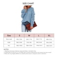 thumbnail image 2 of Crochet Sweater, Breathable Soft Crewneck Sweater Pullover Pure Color  For Daily Life Work Sky Blue XL, 2 of 6