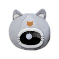 thumbnail image 1 of Lindas cuevas para gatos, casa para gatitos de felpa semicerrada, productos para mascotas para cachorros, para todas las estaciones, 1 of 8