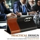 thumbnail image 5 of Funda de piel retro Rumwot para Samsung Galaxy Z Fold 7, color negro y marrón, 5 of 8