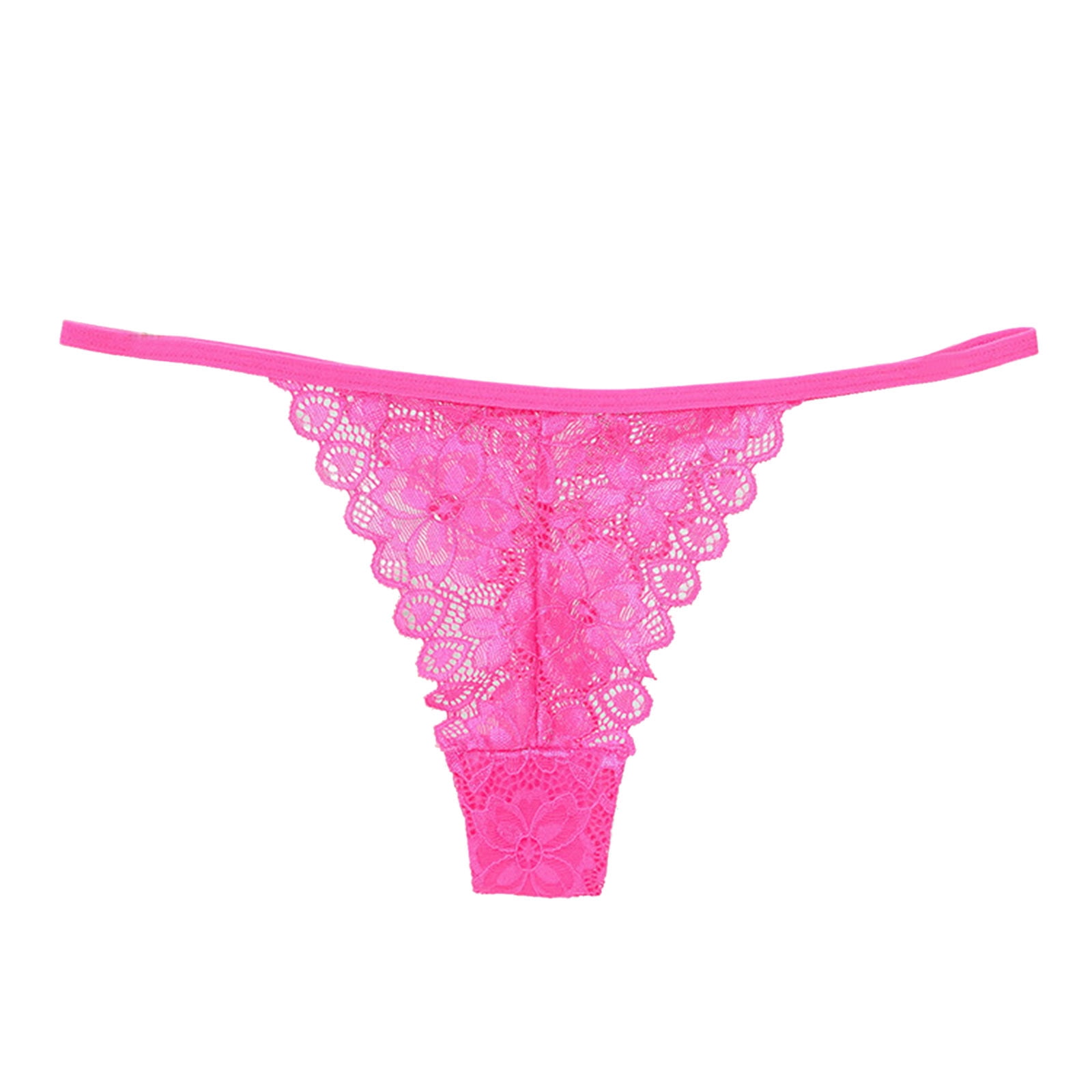 2DXuixsh Womens Underwear Bikini Microfiber Women Lace Briefs Hollow Out  Panties Crochet Lace Up Panty G String Lingerie Underwear No Show Panties  For Women Packs Hot Pink S 