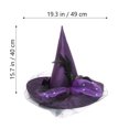 thumbnail image 3 of Witch Hat Halloween Witch Hat Prop Decorative Cosplay Hat Costume Accessory, 3 of 8