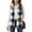 Black, variant on QUNYINEY Womens Vest Checkered Lightweight Full Zip Fleece Waistcoat Warm Loose Fit Winter Sleeveless Stand Collar Womens Jackets Casual