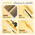 thumbnail image 2 of Kit de extensión de pestañas QUEWEL 320 Lash Clusters 30D+40D 9-16 mm, 2 of 9