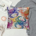 thumbnail image 2 of Sea Animals Fluffy Throw Pillow Cushion Cover, Crabs in Lively Colors Graphic Oceanic Animal Lobster Underwater Wildlife, Decorative Square Accent Pillow Case,, Multicolor, 2 of 5