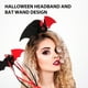 thumbnail image 2 of 1 Juego de diadema de Halloween, conjunto de varita, diadema estilo murciélago de dibujos animados, varita de murciélago para Cosplay, accesorio de Halloween, 2 of 8