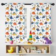 thumbnail image 5 of Blackout Kids Curtains,Colorful Dinosaurs Bones Pattern Childrens Insulated Curtains Set Of 2,Bedroom Essentials,Toddler Room Decor 42"x54", 5 of 5