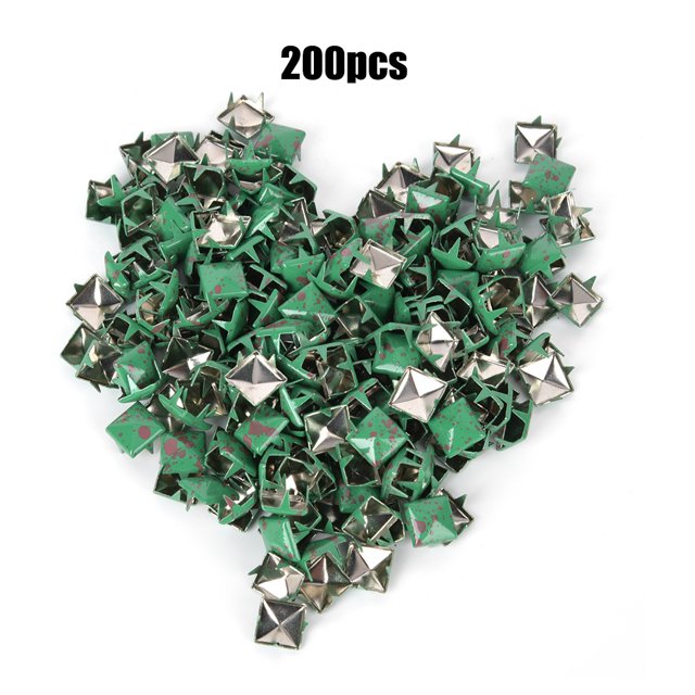 Four Claw Rivets 200Pcs Square Rivets Metal Stylish DIY Shoes Bags Hats Decoration Accessories 9mm