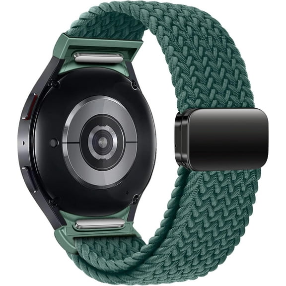 XIHAMA Bands for Samsung Galaxy Watch 7 6 5 4 FE 40mm 44mm/6 Classic 43mm 47mm/4 Classic 42mm 46mm/5 Pro 45mm,One Click Attachment,No Gap Magnetic Fabric Braided Strap for Galaxy Watch Band Women Men