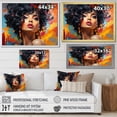 thumbnail image 4 of Designart "African American Woman Pop Art" People Floater Framed Wall Art Living Room, 4 of 7