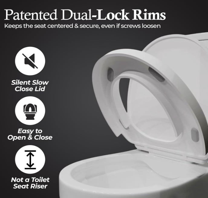 Safe Buns Round Soft Close Slip-Resistant Toilet Seat