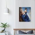 thumbnail image 3 of Shiartex  Dancing Lady Oil Paintings Attractive Woman Dancer in Blue Dress Canvas Wall Art Ready to Hang Wall Decor (16x20 in/12x16 in), 3 of 4