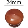 thumbnail image 2 of Gamvdout Kids Room Wooden Handles 50Pcs Brown Red Lotus Solid Wood Furniture Drawer Counter Cabinet Chinese Style Single Hole Round Handle Diameter 24Mm, 2 of 5