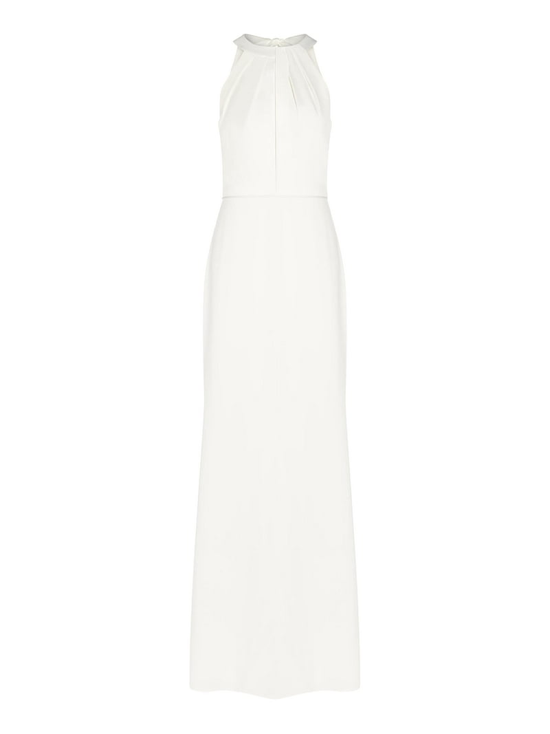 Adrianna Papell Halter Neck Sleeveless Empire Waist Tie Back Zipper Back  Bodycon Solid Crepe Dress-ELECTRIC BLUE / 6 - Walmart.com