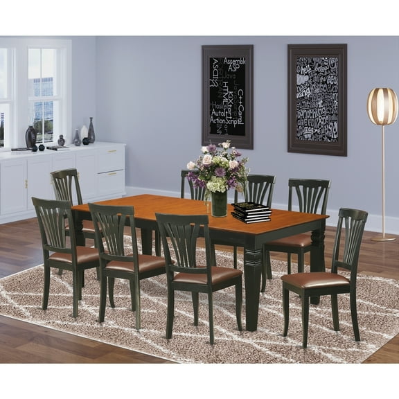Victorian Dining Set - Vintage Style Table & Chair Set - 9 Piece Kitchen Set