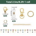 thumbnail image 2 of 1 Set Brass Butterfly & Rhinestone Diamond Charms Bracelet Bib Necklace DIY Making Kit Jewelry Set Making Light Gold 3~53x0.4~7mm, 2 of 7