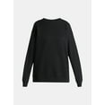 thumbnail image 5 of No Boundaries Fleece Oversized Sweatshirt with Long Sleeves, Women’s Sizes XXS-4X, 5 of 5