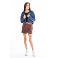 thumbnail image 3 of Corduroy Collar Dark Denim Jacket - Button-Up Casual Outerwear, 3 of 4